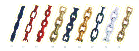 Cadena coloreada uno mismo de elevación multiusos de la carga de la dureza de las cadenas G80 alta