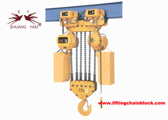 15T / alzamiento de cadena eléctrico 33000lb con la carretilla del haz