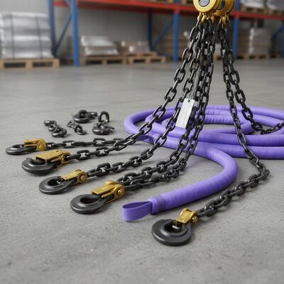 Cadenas de elevación G80 Eslingas de cadena redondas versátiles Productos adecuados para diversas necesidades de manipulación y elevación de materiales