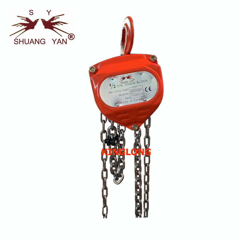 0,5 Ton Stainless Steel Chain Pulley bloquean los 3 metros manuales